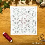 丸くて可愛い刺し子ふきん「丸毘沙門」の作り方・模様の意味【seria】