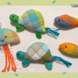 🐾 vol.2：猫が夢中になるおもちゃ！ハギレで作るかわいいぬいぐるみ3種類🐠🐢🪼