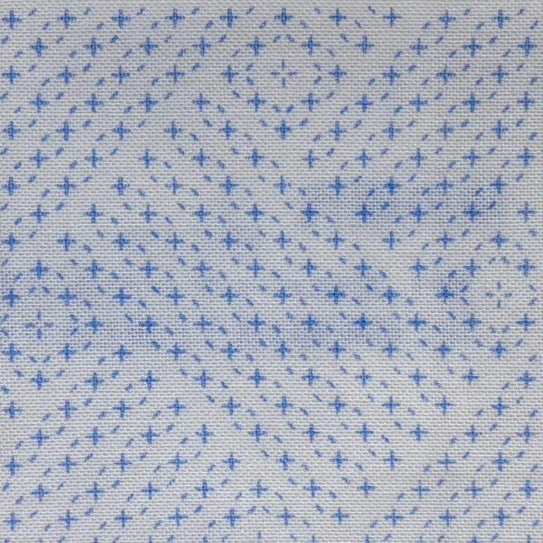 セリアの刺し子キット「鎖の網代」の模様の写真。