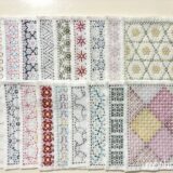 🌸【セリア（Seria）】2024年版 刺し子ふきん「伝統柄」全20種類まとめ｜コンプリート一覧