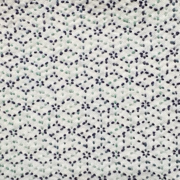 セリアの刺し子ふきん「寄木」の写真。